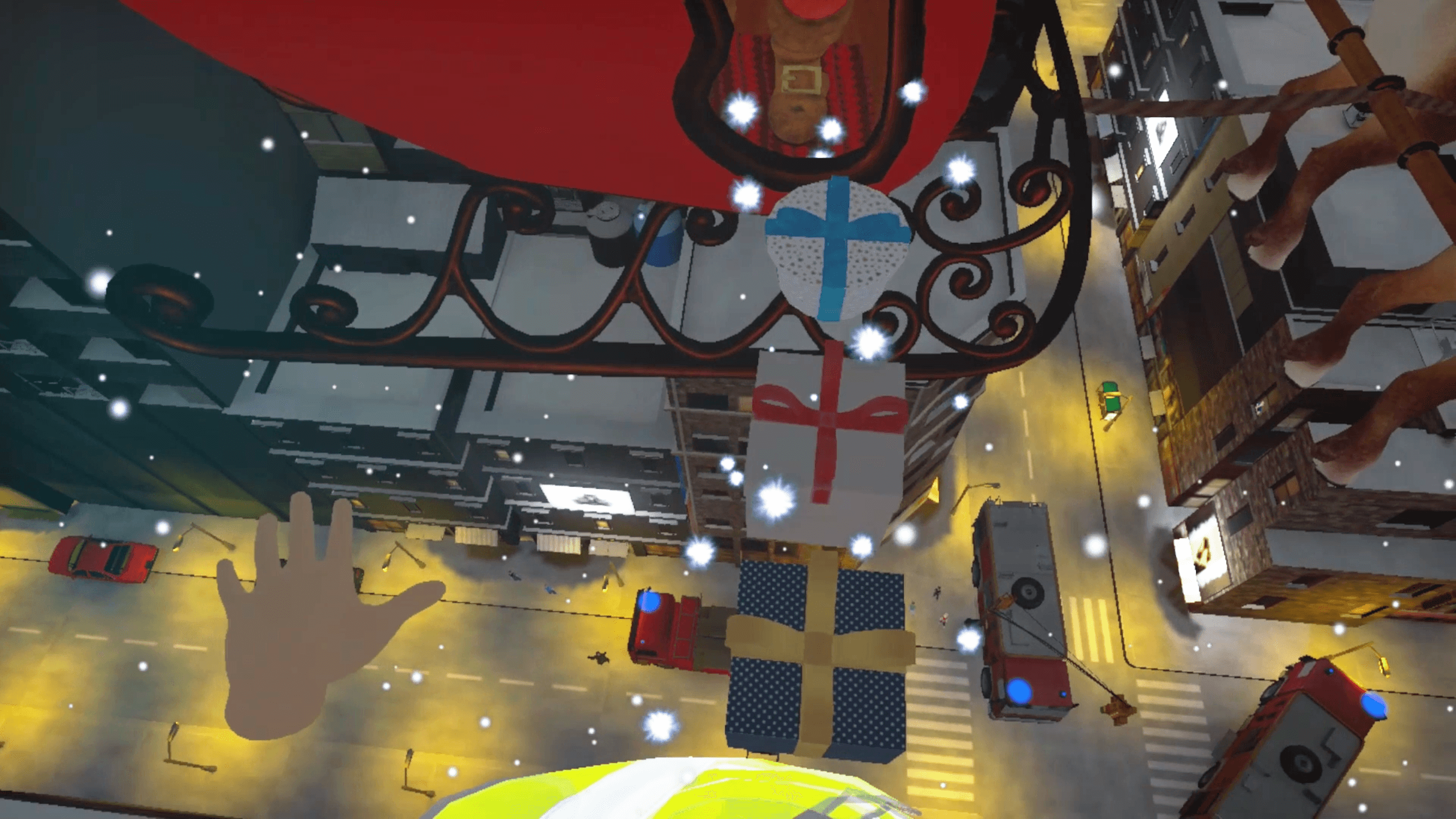 Sécurité incendie en VR, édition de Noël : s’exercer à évacuer avec une échelle aérienne.