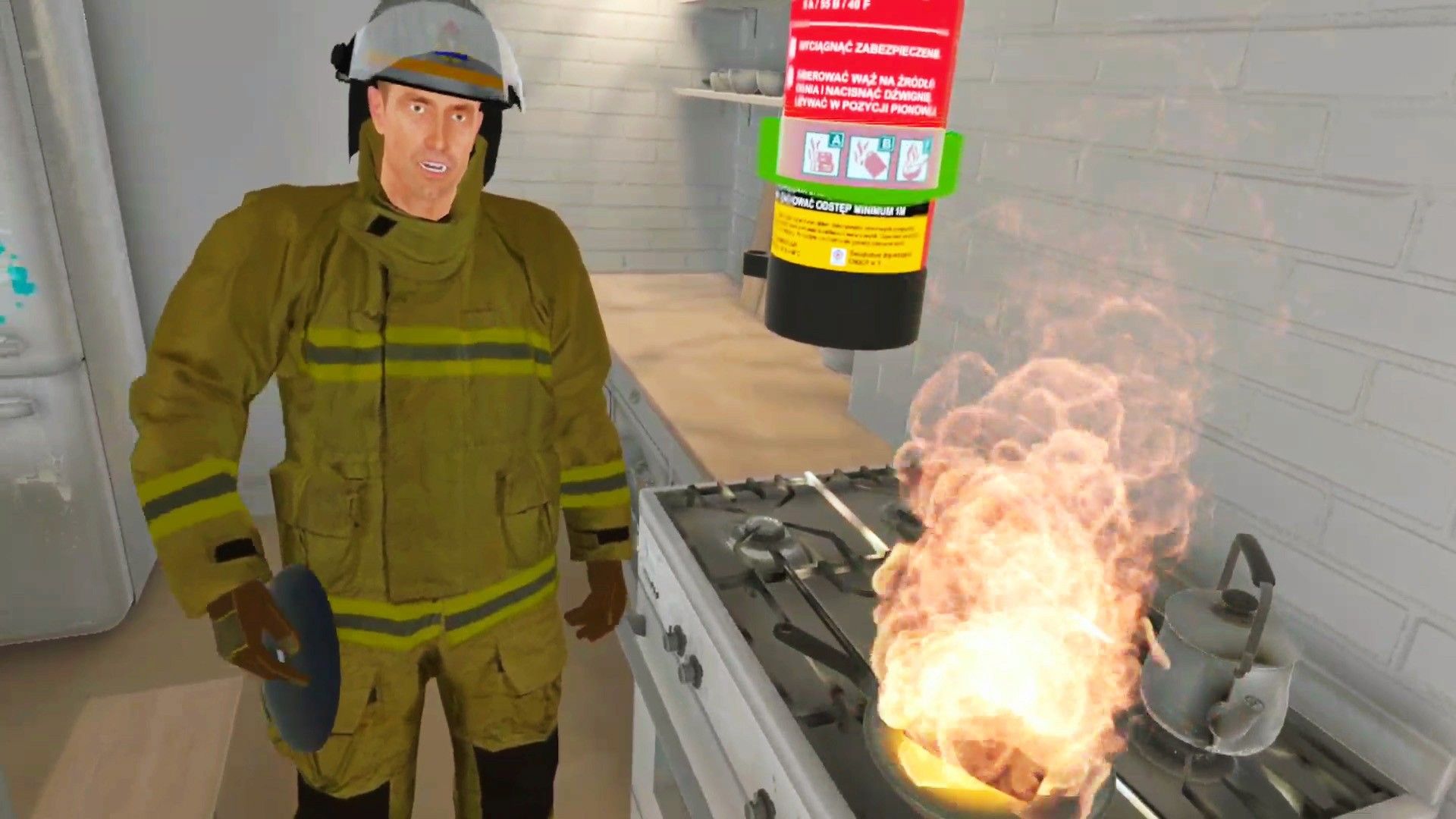Sécurité incendie en VR : éteindre un feu d’huile en toute sécurité.