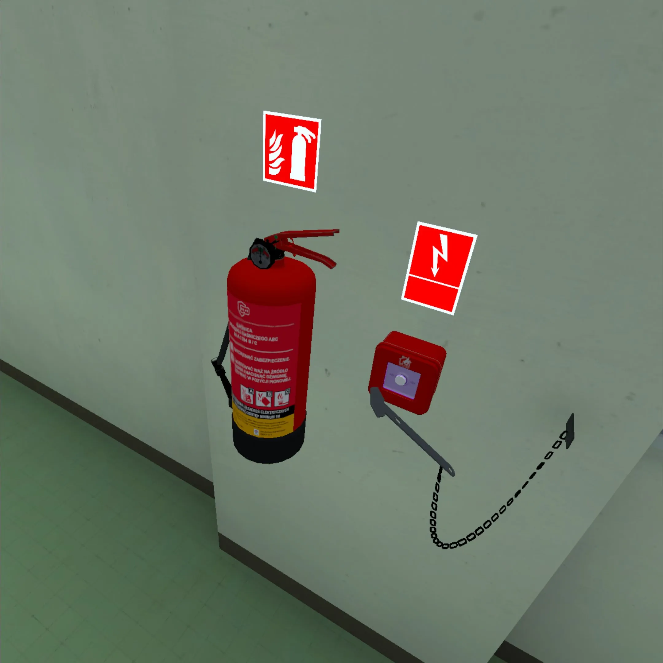 Brandbekämpfung in VR: Feuerlöscher richtig einsetzen.