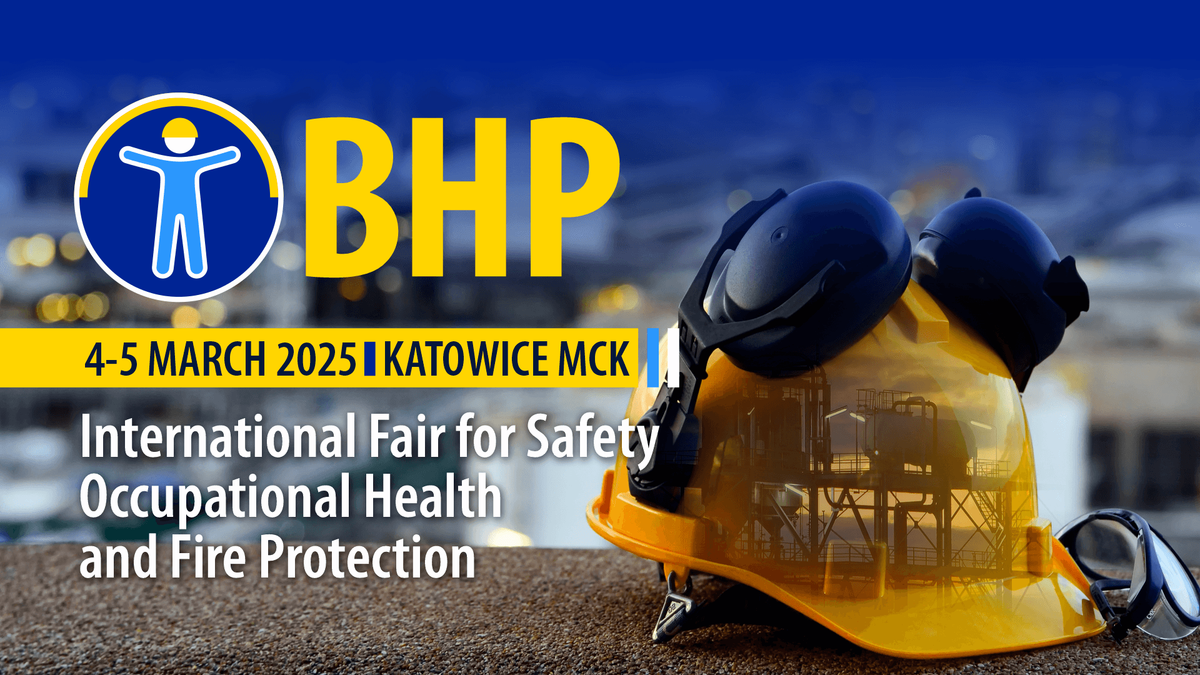21. Międzynarodowe Targi BHP, baner wydarzenia (04-05.03.2025)